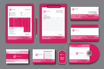 Abstract Geometric Office Stationery design