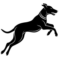 running dog silhouette