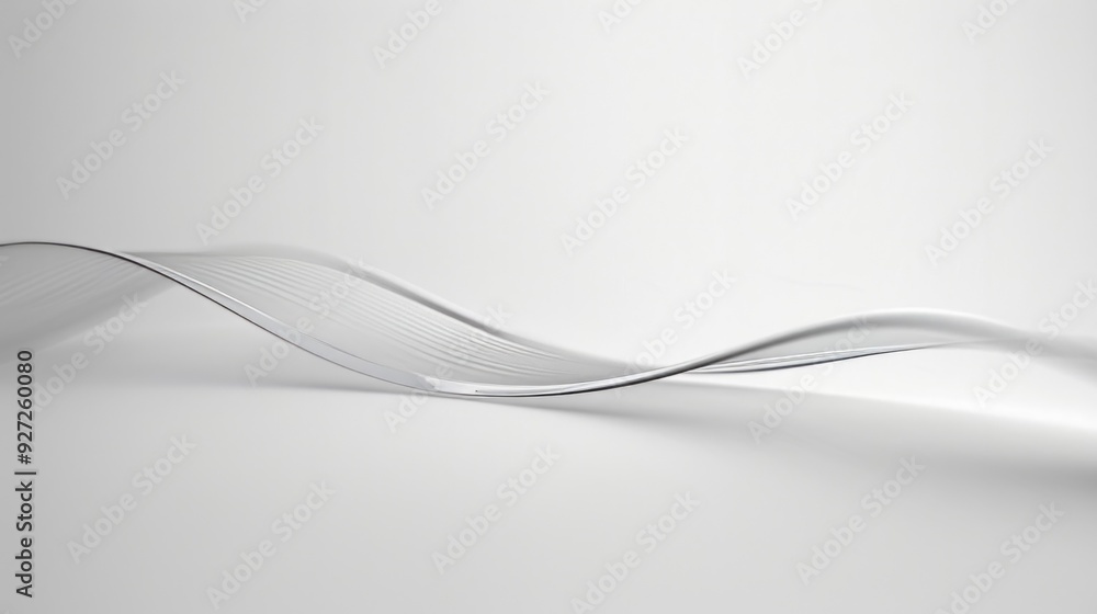 Poster abstract gray curved line. an abstract image of a gray curved line in a white background. this image