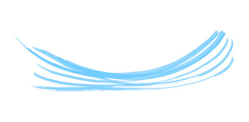 Light blue brush strokes set on a transparent background.