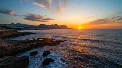 Fototapeta premium Sunset on the Spanish coast