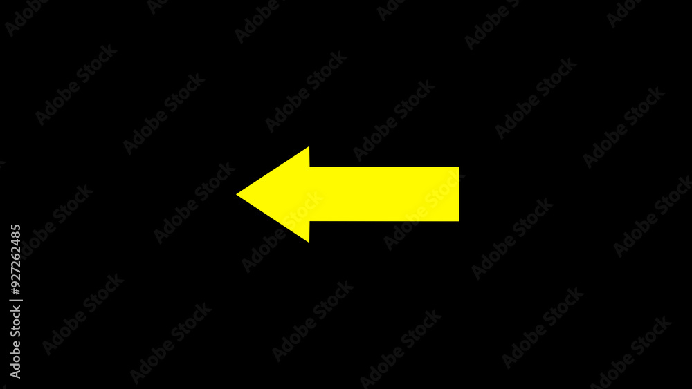 Poster arrows pointing to the left. flashing direction indicators.