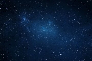 Fototapeta premium Starry Night Sky with Distant Nebulae and Twinkling Stars Against a Deep Blue Background, Digital Illustration with High Resolution, Depth of Field, and Cinematic Lighting