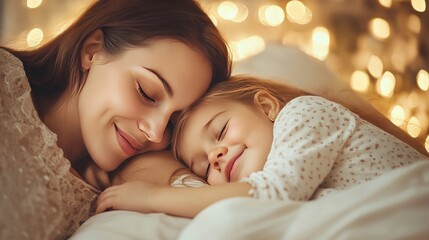 Mother's love enshrined in slumber.