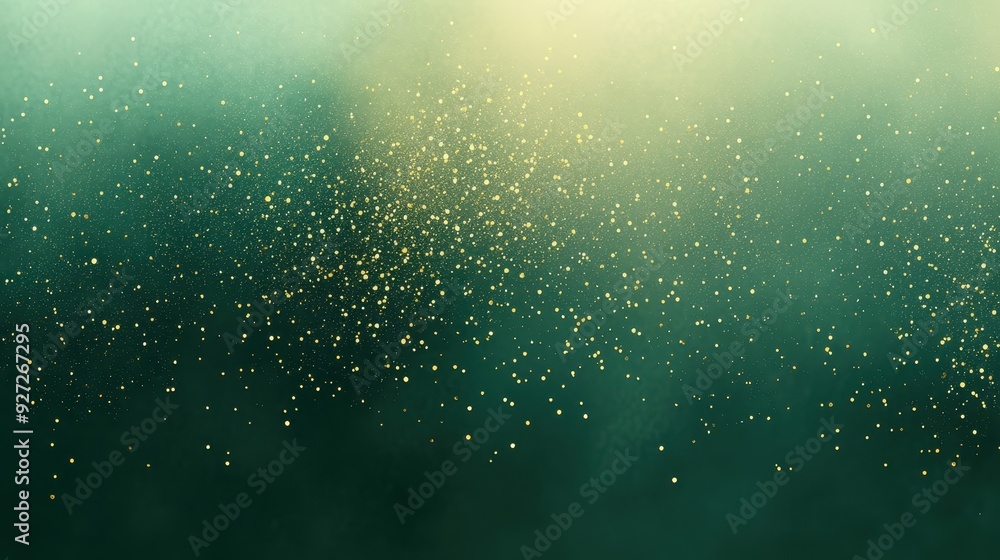 Aufkleber a soft gradient background with golden specks resembling shimmering light.