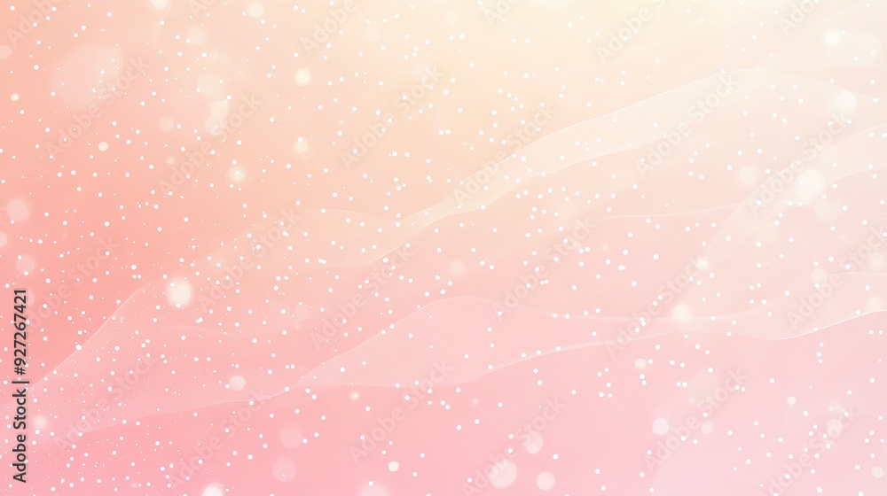 Poster a soft gradient background with light particles, creating a dreamy atmosphere.