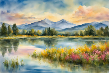 distant mountains and lakes
Generative AI