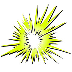 Comic effect on transparent background	
