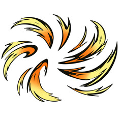 Comic effect on transparent background	
