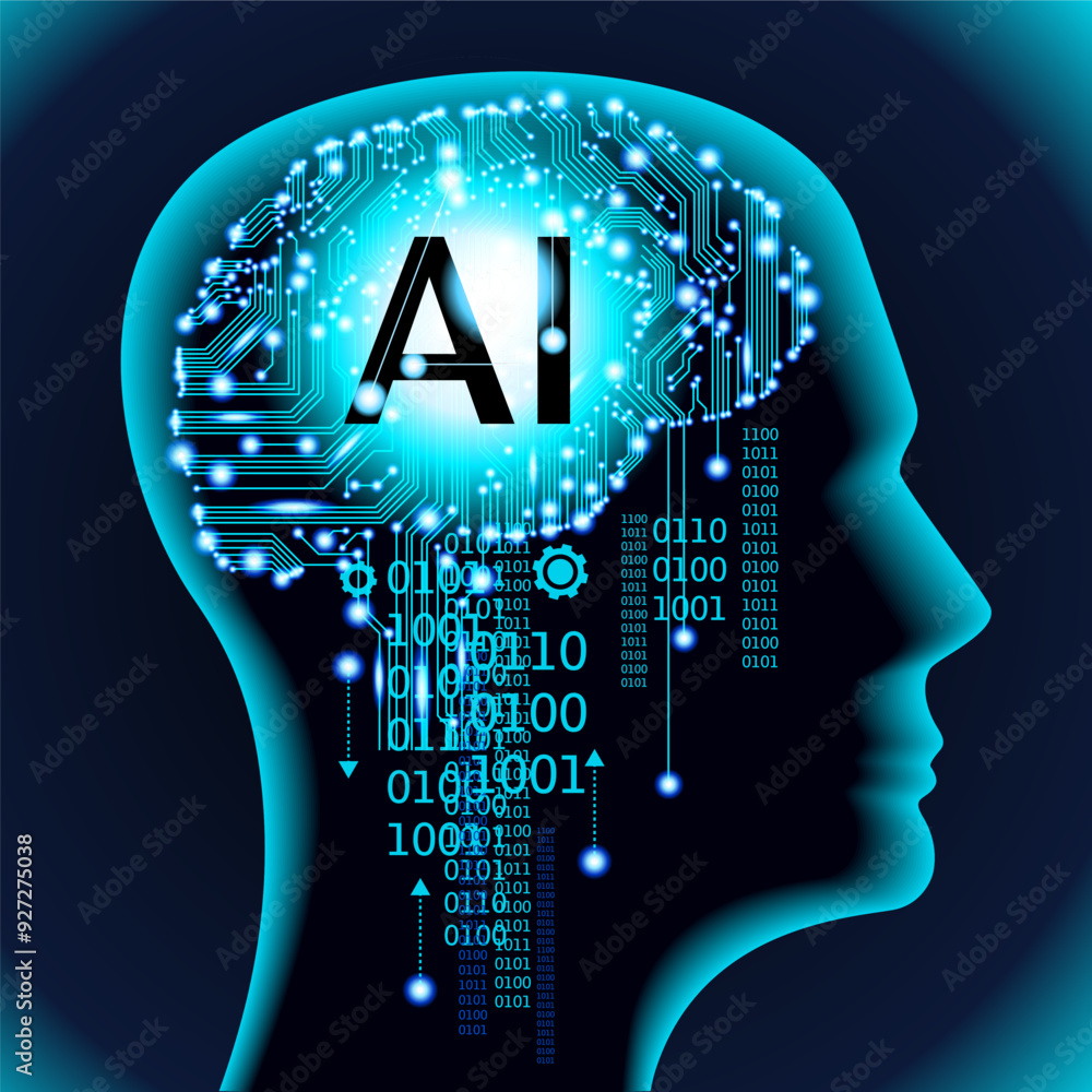 Poster ai technology, artificial intelligence. containing machine learning, data science, ai, virtual assis