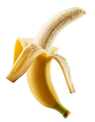 png banana closeup photo on white background
