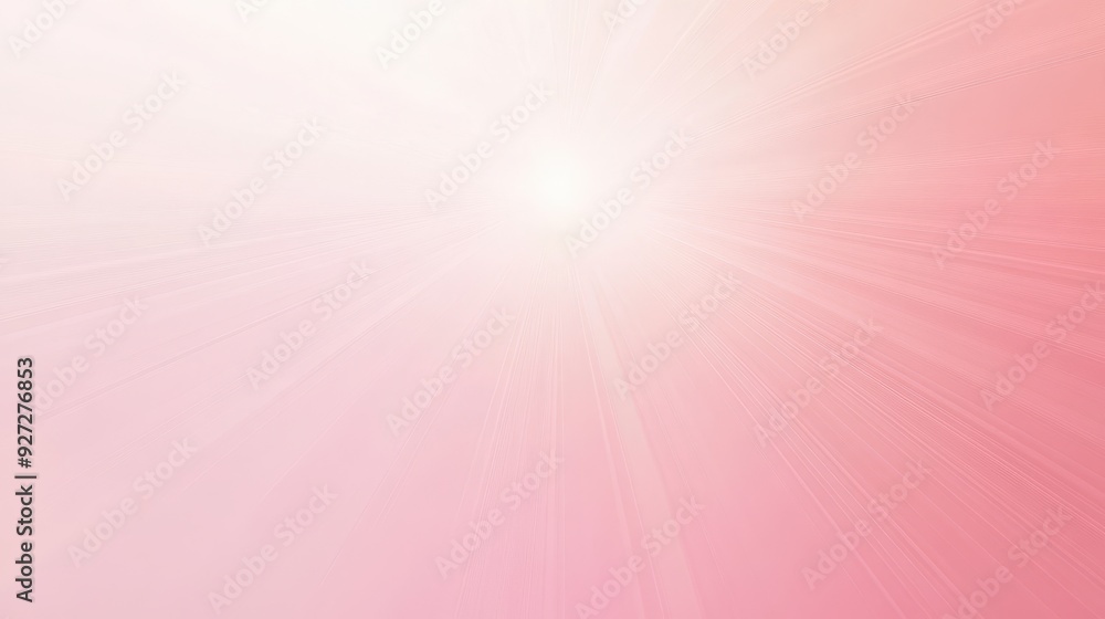 Poster a soft pink gradient background with light rays emanating from the center.