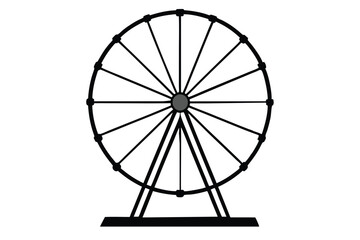 Ferris wheel silhouette vector illustration 