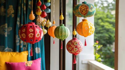 lanterns in chinese temple