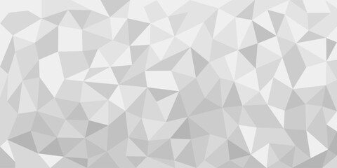 Minimalist empty triangular white silver universal background. Abstract elegant polygonal geometric seamless pattern for business, corporate, talks, and seminar presentations. Vector illustration