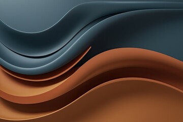 Urban Chic Gradient Background in Slate Blue and Burnt Orange with Striking Color Waves