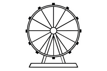 Ferris wheel silhouette vector illustration 