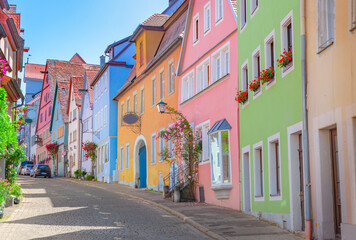 Fototapeta premium Street of a Rothenburg ob der Tauber
