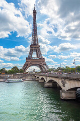 Obraz premium View of Paris with Eiffel tower