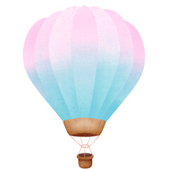 Fototapeta premium hot air balloon in pastel colors. 