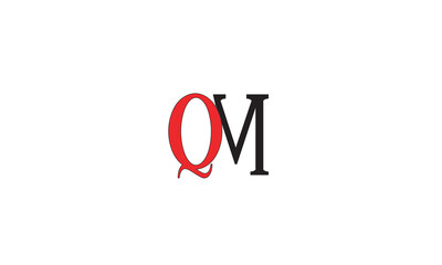  QM, MQ, M, Q Abstract Letters Logo Monogram