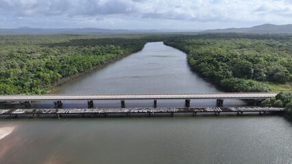 Aerial photo of Annan River Cooktown Queensland Australia