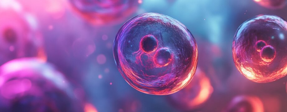An image of the early stages of embryo development under a microscope, revealing the cell division process