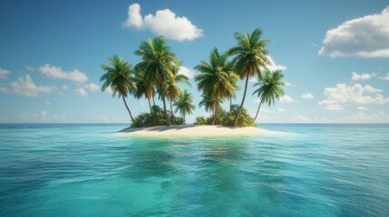 Tropical Paradise: Serene Island Escape with Turquoise Waters