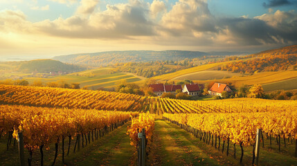 Fototapeta premium Hungarian_countryside_during_autumn