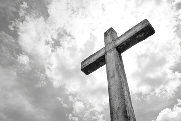 cross against the sky , ai