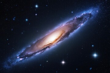 Obraz premium Stunning 3D Visualization of a Captivating Starlit Universe Exploring the Astral Beauty and Brightness of Stars in High-Resolution Digital Sky Art