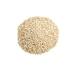 white quinoa seeds isolated on transparen png. Top view. Flat lay.