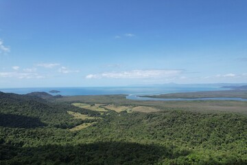 Naklejka premium Aerial photo of Alexandra Range Lookout Daintree Queensland Australia