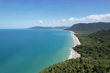 Aerial photo of Cape Tribulation Queensland Australia