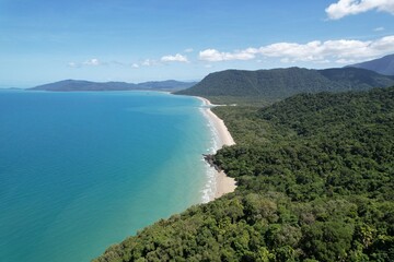 Aerial photo of Cape Tribulation Queensland Australia