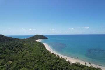 Naklejka premium Aerial photo of Cape Tribulation Queensland Australia