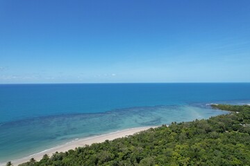 Aerial photo of Cape Tribulation Queensland Australia