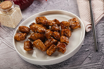 Chicken fillet with soya teriyaki sauce