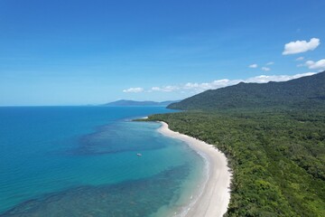 Aerial photo of Cape Tribulation Queensland Australia