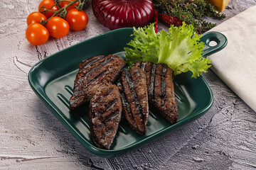 Grilled diet beef liver steak