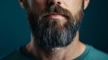 Obraz premium Close-up of a Bearded Man's Face