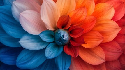 Fototapeta premium Colorful Abstract Flower Canvas Art