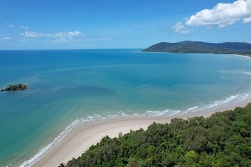 Aerial photo of Thornton Beach Daintree Queensland Australia