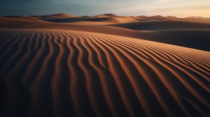 Naklejka premium Desert Sand Dunes at Sunset
