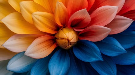 Obraz premium Macro View of Multicolored Flower with Vibrant Petals