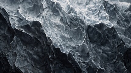 Close-up of Rough Gray Rock Texture