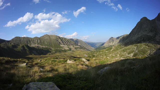 Hiking in the Pyrenees Mountains, Timelapse video