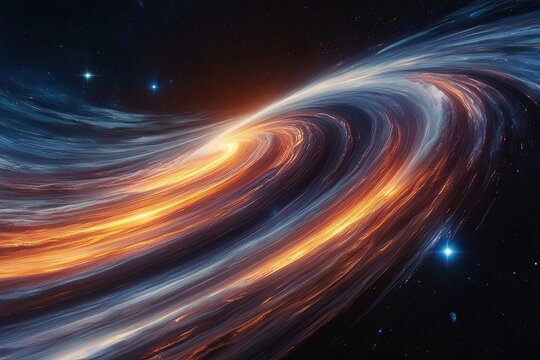 Immersive 3D Cosmic Wind Animation Across Stellar Fields for Energizing Digital Art Experience