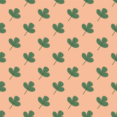 Background of the sheet. Seamless pattern with leaves in a minimalist doodle style