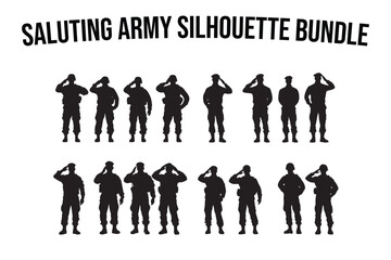 Saluting Army Silhouette Bundle,
Military Salute Bundle,
Army Silhouette Collection,
Soldier Salute Silhouettes,
Army Tribute Bundle,
Military Salute Art,
Saluting Soldier Set,
Army Silhouette Set,
